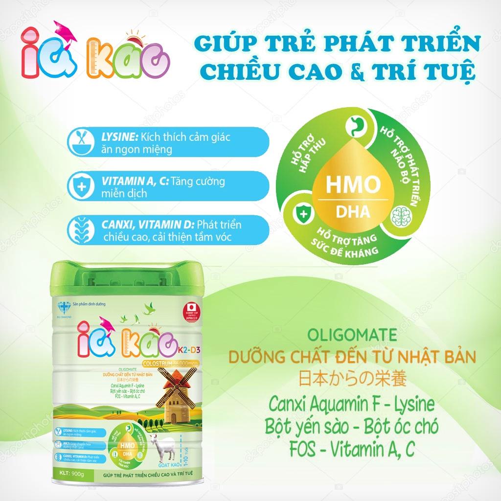 Sữa bột dê IQ Kao Goat KAO giúp trẻ tăng chiều cao, trí não và phát triển toàn diện hộp 900g