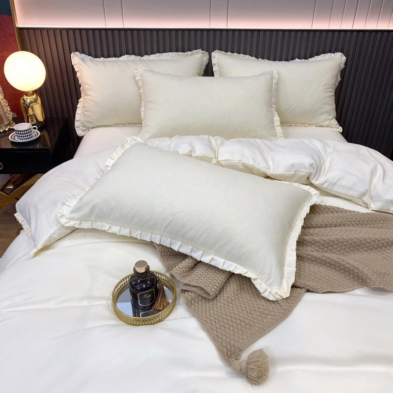 Bộ Chăn Ga Gối Cotton Tici Đũi Bèo Hàng nhập Khẩu 4 Món Nhiều Mẫu