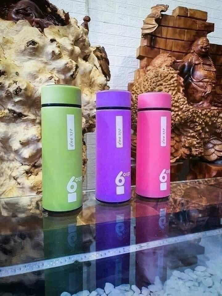 Bình 6oup 450ml vỏ nhựa lúa mạch lõi thuỷ tinh