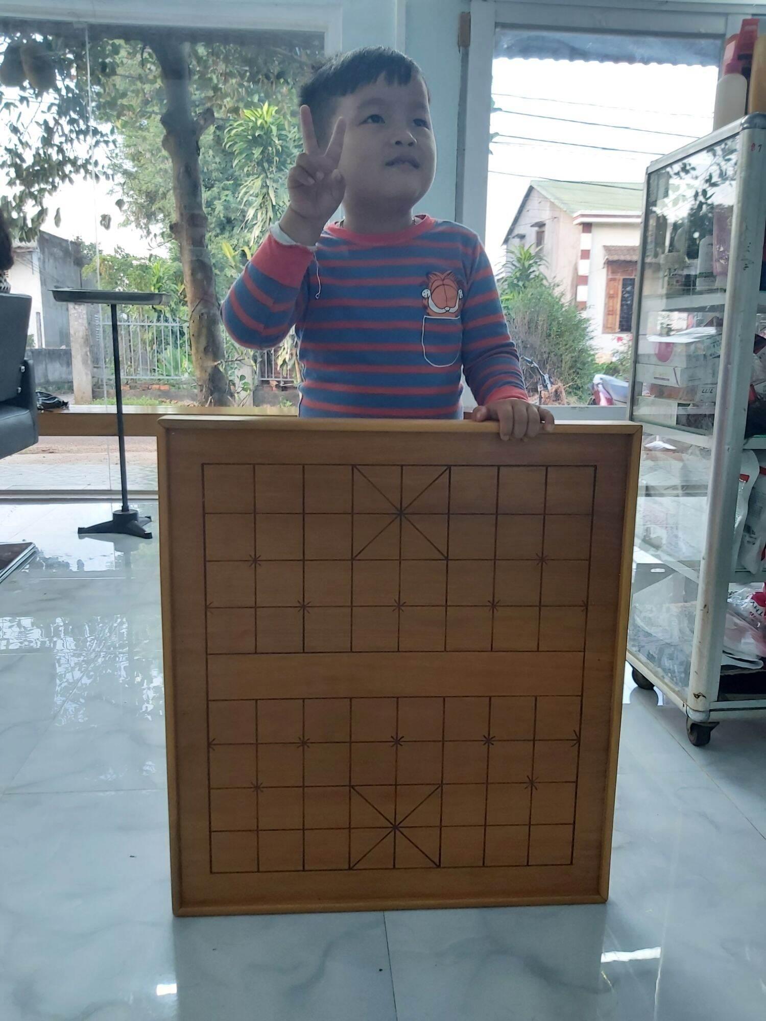 Bàn cờ tướng gỗ giáo vàng có ngăn A60