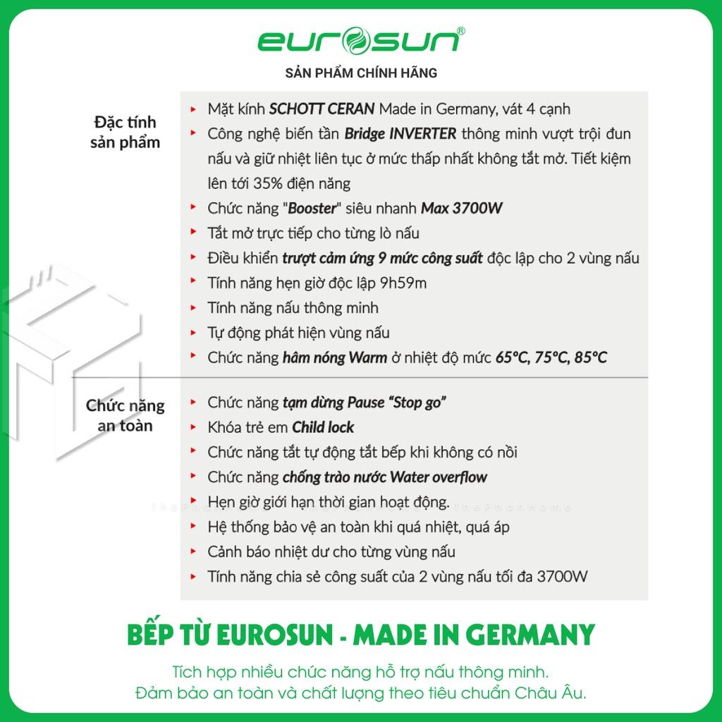 Bếp Từ Âm EUROSUN - CHLB Đức, Đầy đủ model (EU-T899G, EU-T905G), Hàng Chính Hãng