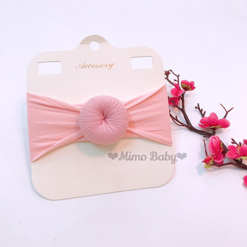 Băng đô cho bé - bản to xoắn tròn màu Retro Mimo baby BD16