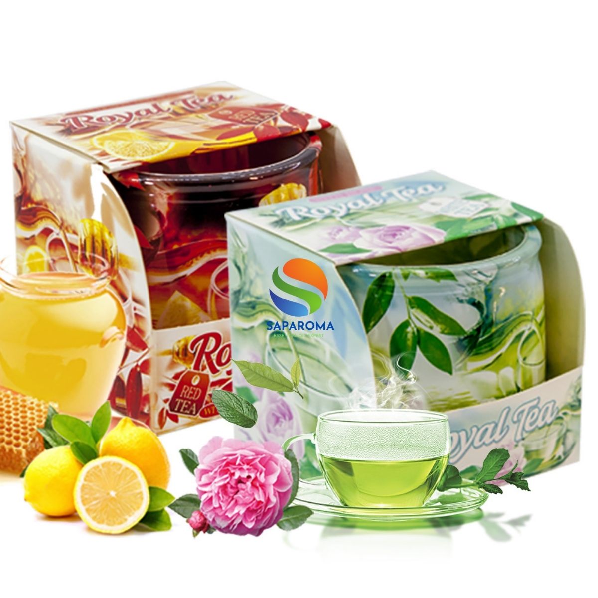 Combo 2 ly nến thơm tinh dầu Bartek Royal Tea 100g - trà hoàng gia, nến trang trí, thơm phòng, thư giãn, hỗ trợ khử mùi