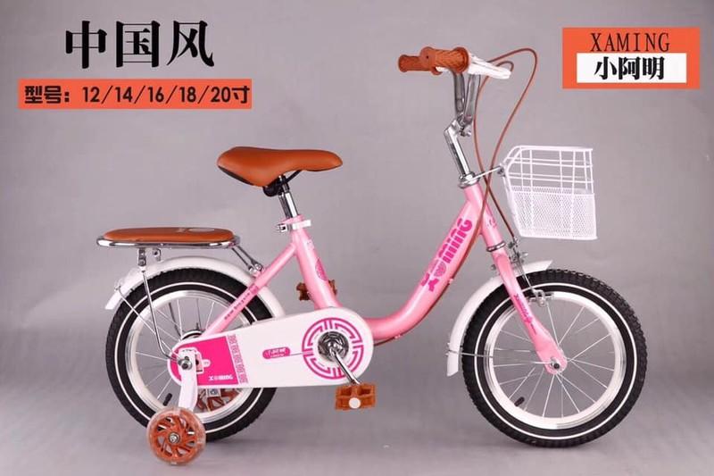 XE ĐẠP 18 INH CHO BÉ GÁI 6-9 TUỔI - TẶNG KÈM GIỎ VÀ GÁCBAGA