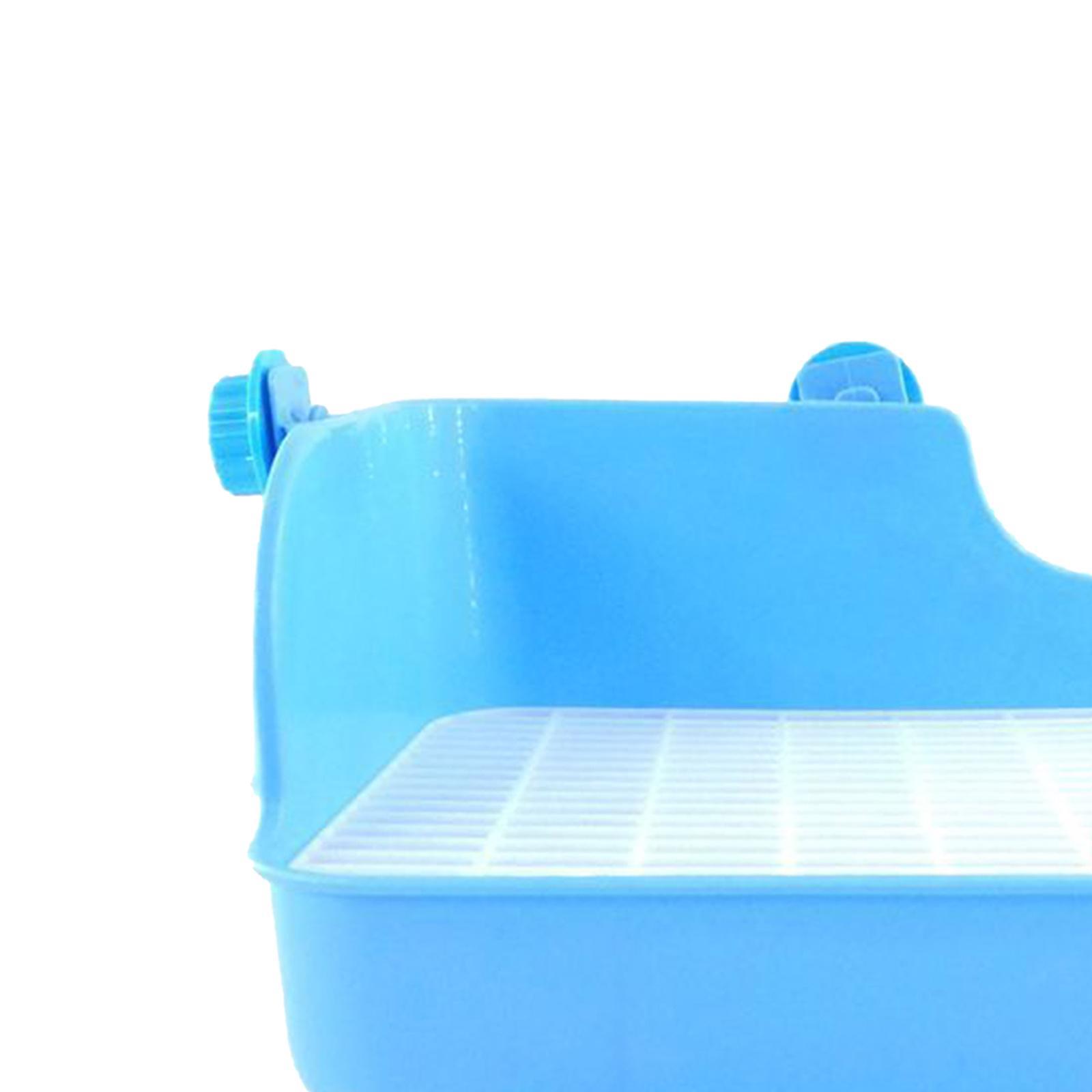 2X Rabbit Toilet Box Tray Pets Hamster Indoor Potty Trainer Guinea Pig Blue