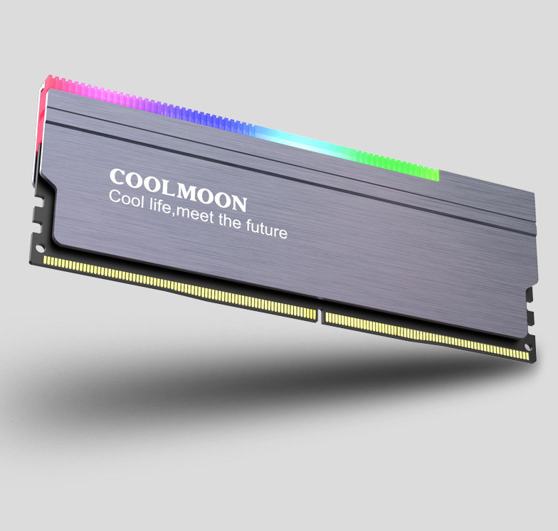 Tản nhiệt Ram Coolmoon Led 5v ARGB, đồng bộ màu Mainboard, Hub coolmoon - Hàng nhập khẩu