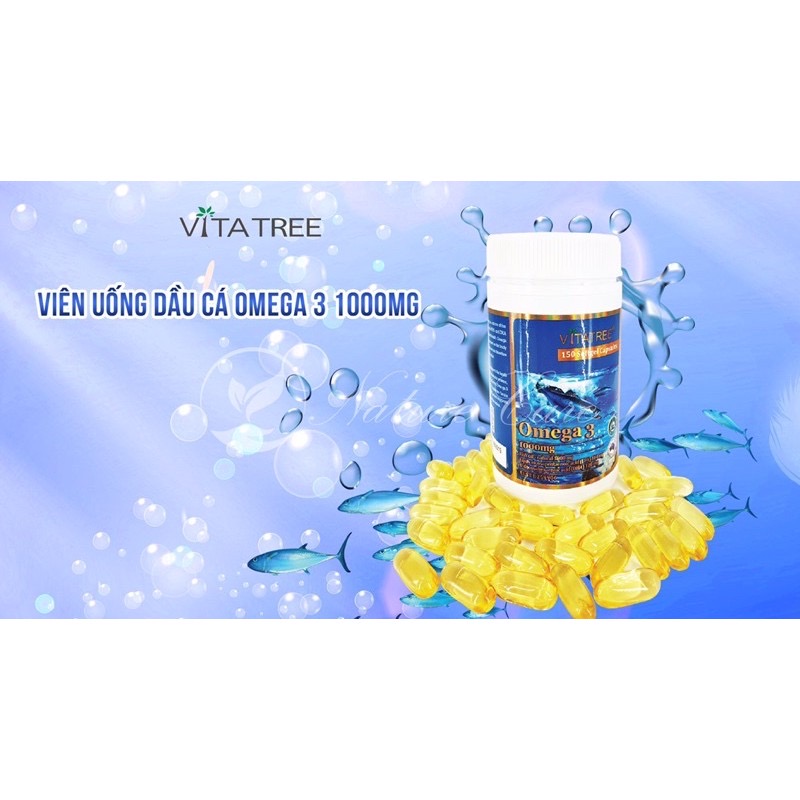 Viên uống Vitatree Omega 3 , hộp 150v, nhập khẩu Úc, bổ sung dưỡng chất cho mắt và não