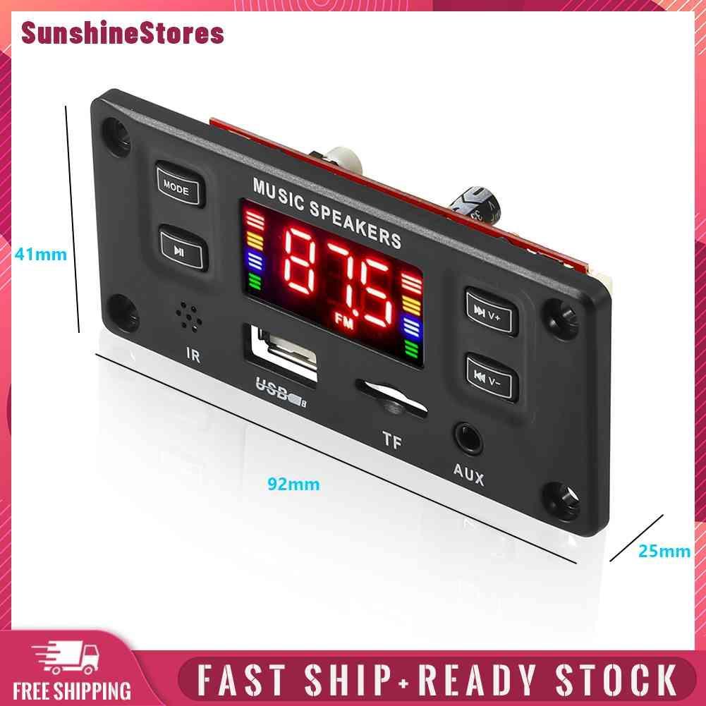 ☼Yimumiya ☼ Mạch Giải Mã Khuếch Đại Âm Thanh MP3 60W 2 X 30W Bluetooth Cho Xe Hơi