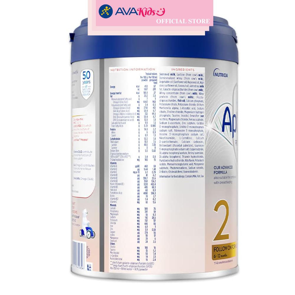 Sữa bột Aptamil Profutura Duobiotik số 2 800g (6 - 12 tháng) - Hàng Chính Hãng