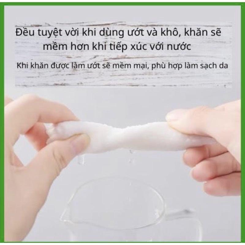 Khăn mặt khô dùng 1 lần, khăn ướt, khô tẩy trang lau mặt tiện lợi sạch sẽ( set 2 túi)