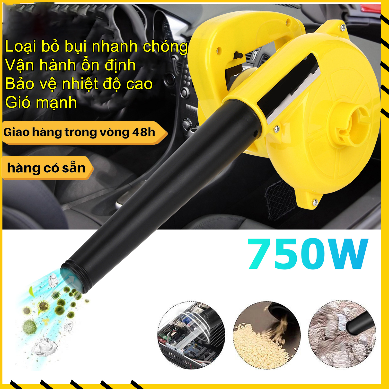 [Giao hàng 24H]Máy Thổi Bụi Công Suất 600W/750W Khử vi khuẩn/máy thổi lá dọn dẹp làm sạch vườn cây con đường, hàng chính hãng