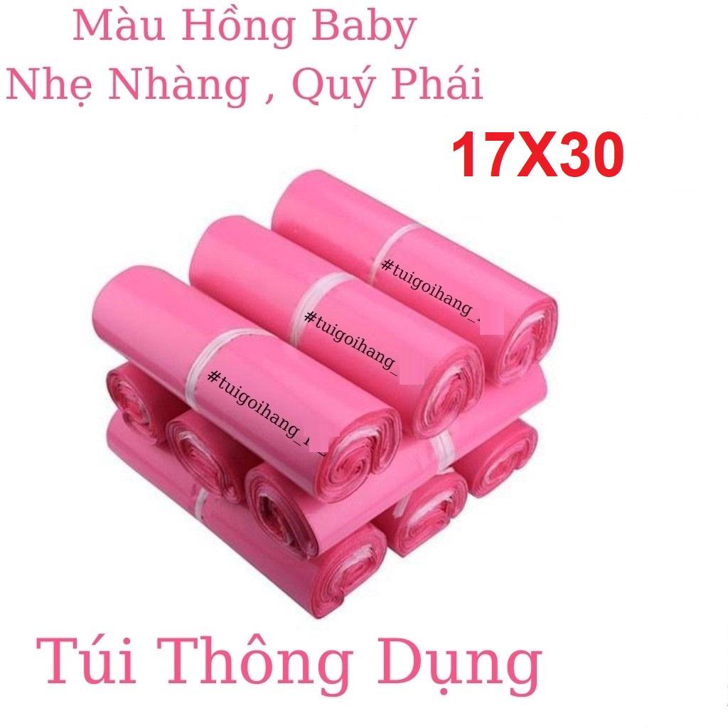 Túi Đóng Hàng Túi Gói Hàng Niêm Phong Chất Lượng Thông Dụng Nhiều Size Màu Hồng Baby 100 túi