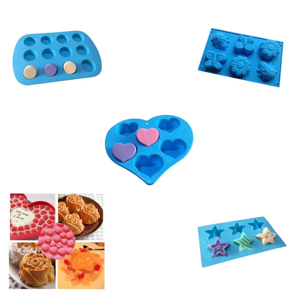 Cupcake Baking Pans Cake Molds Pans Mold Candy  Rose Heart