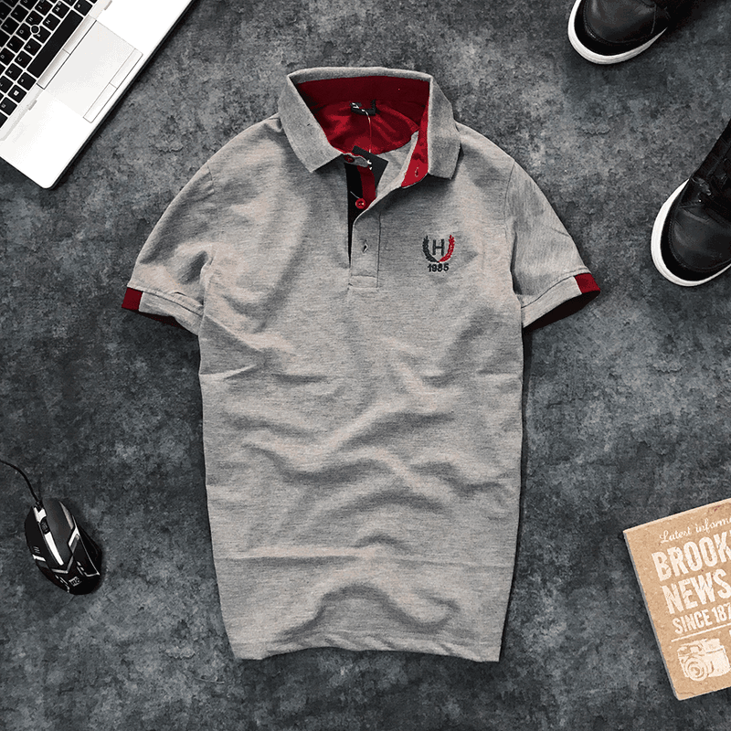 Áo Thun Nam POLO Cổ Bẻ Thêu Logo Bông Lúa Cao Cấp AC104