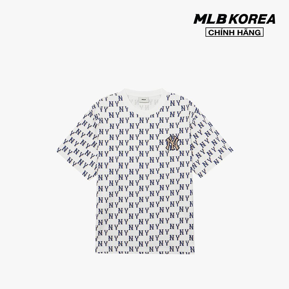 MLB - Áo thun unisex cổ tròn tay ngắn Checkerboard Clipping Logo Overfit 3ATSM1133-50WHS