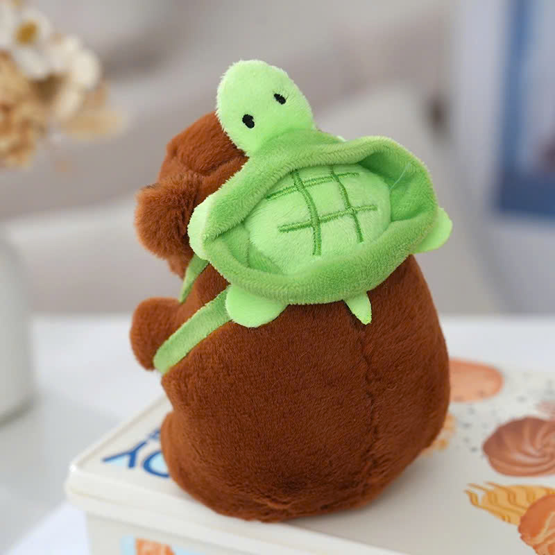 Gấu Bông Chuột Capybara Đeo Túi Rùa - Capybara Đáng Yêu Quà Tặng Bạn Gái Đồ Chơi Nhồi Bông Cao Cấp 23cm