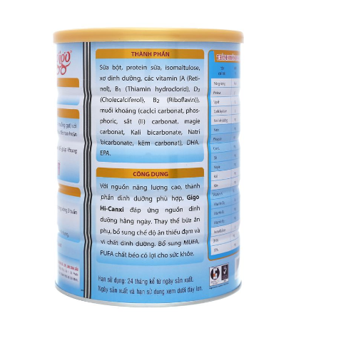 HI-CANXI hiệu GIGO Gold 900 gr : sữa bột dinh dưỡng ngừa loãng xương & tiểu đường cho người trưởng thành