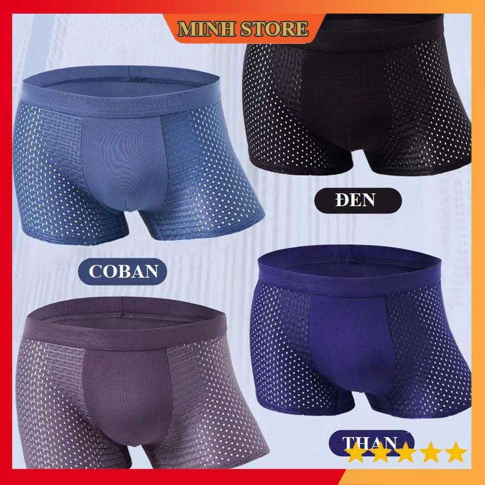 Quần sịp đùi nam thông hơi cao cấp cạp DM, Quần lót nam boxer đùi thông hơi co dãn 4 chiều - MS66