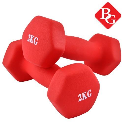Bộ 2 Tạ Tay Lõi Sắt Bọc Cao Su, Tạ Tập Tay Cao Su 1Kg 2Kg 3Kg 4Kg 5Kg Bg Hàng Nhập Khẩu - Đỏ - Bộ 02 Tạ Tay 2Kg