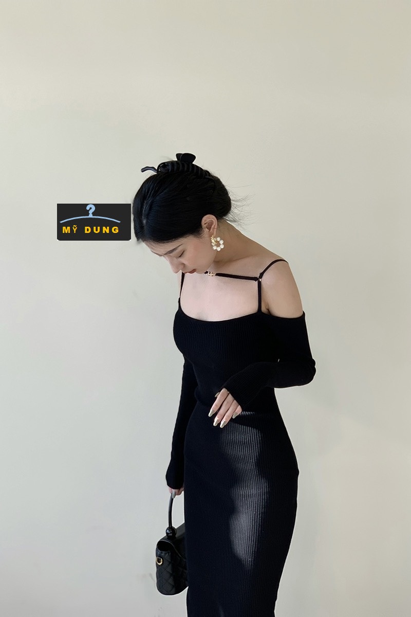 ĐẦM BODY TRỄ VAI 2S TAY DÀI- SIÊU GỢI CẢM, HÁCH DÁNG