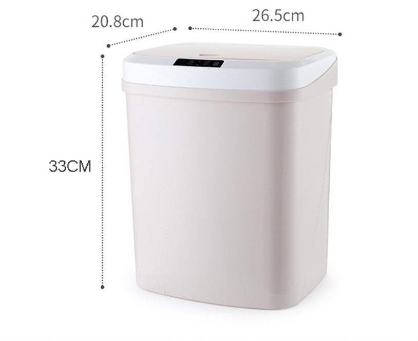 Thùng rác thông minh cảm ứng từ xa 15l, cảm biển chuyển động và cảm biến gõ có sạc điện USB và pin - Thùng rác tự động đóng mở nắp khi cần sử dụng