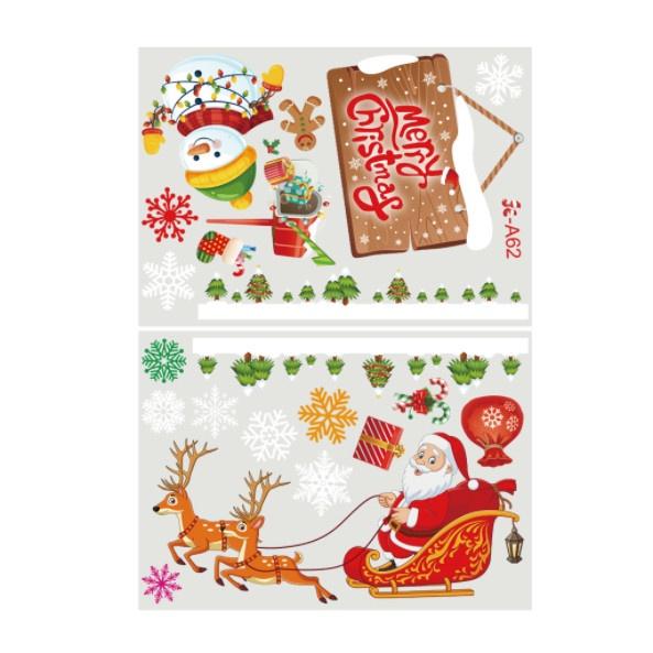 Decal trang trí Noel Hít Tĩnh Điện 2 mặt - NOEL CƯỠI TUẦN LỘC QUA RỪNG THÔNG XANH