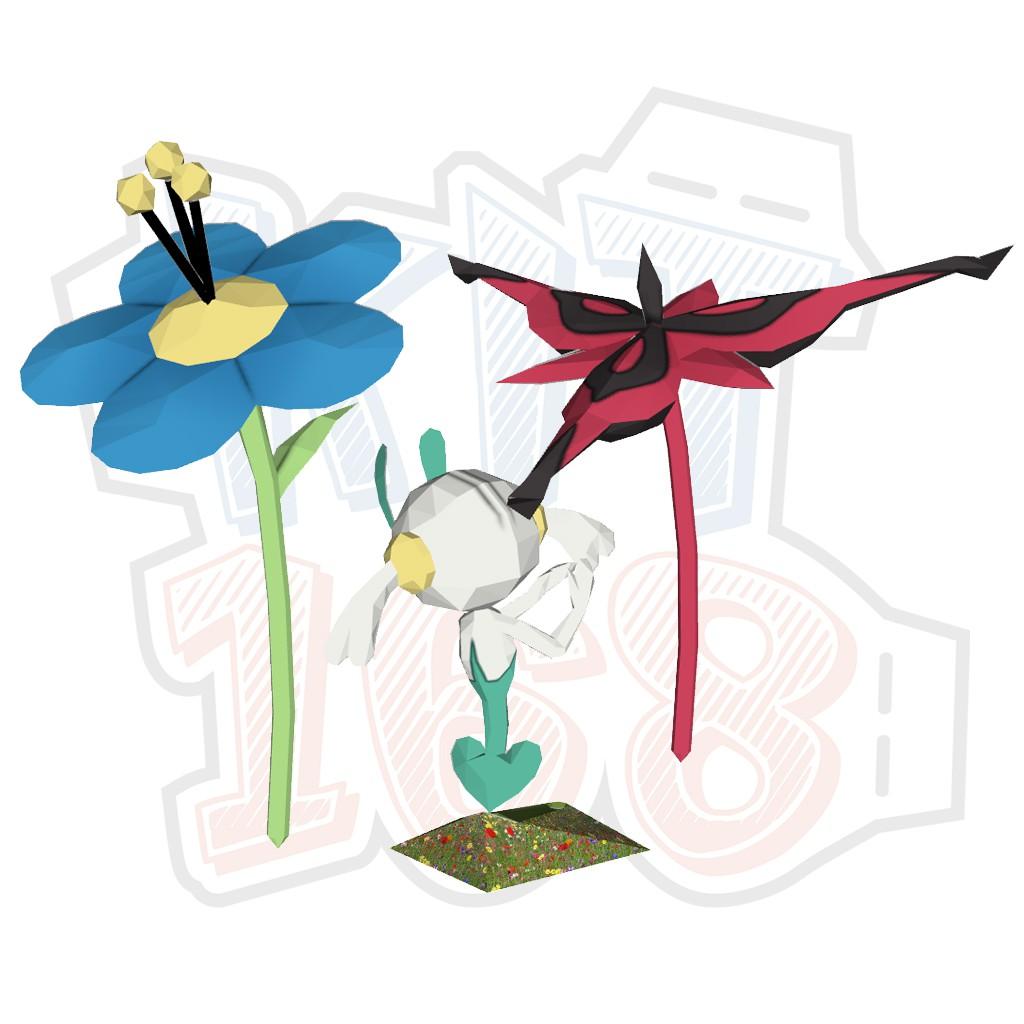 Mô hình giấy Anime Game Pokemon Floette