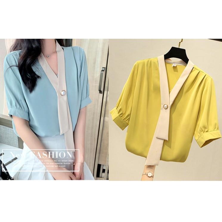 ÁO CỔ PHỐI MÀU XINH XẮN