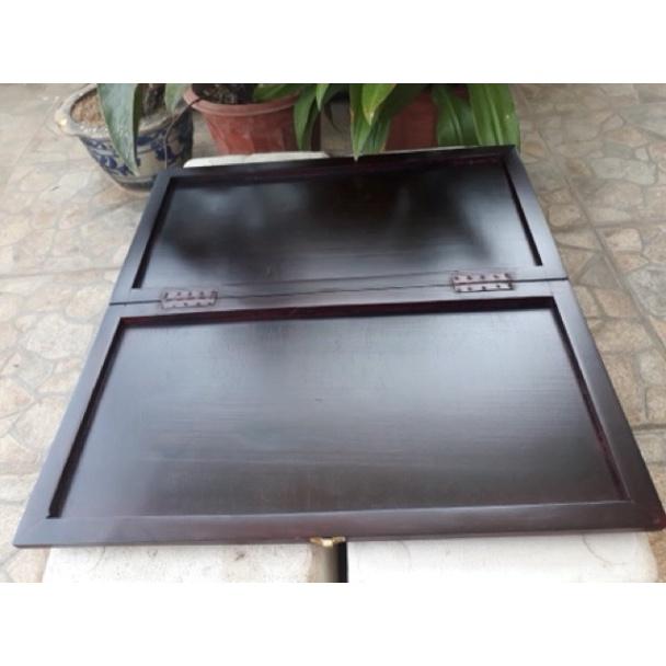 Bàn Cờ Gỗ Trắc 50x50cm Gấp Đôi Tiện Lợi