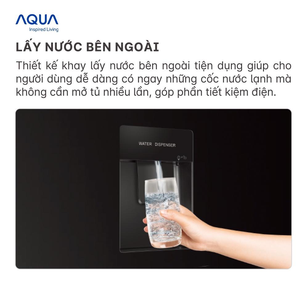 [Freeship toàn quốc - Bảo hành chính hãng 2 năm] Tủ lạnh ngăn đông dưới Aqua 320 Lít AQR-B379MA(WGB)