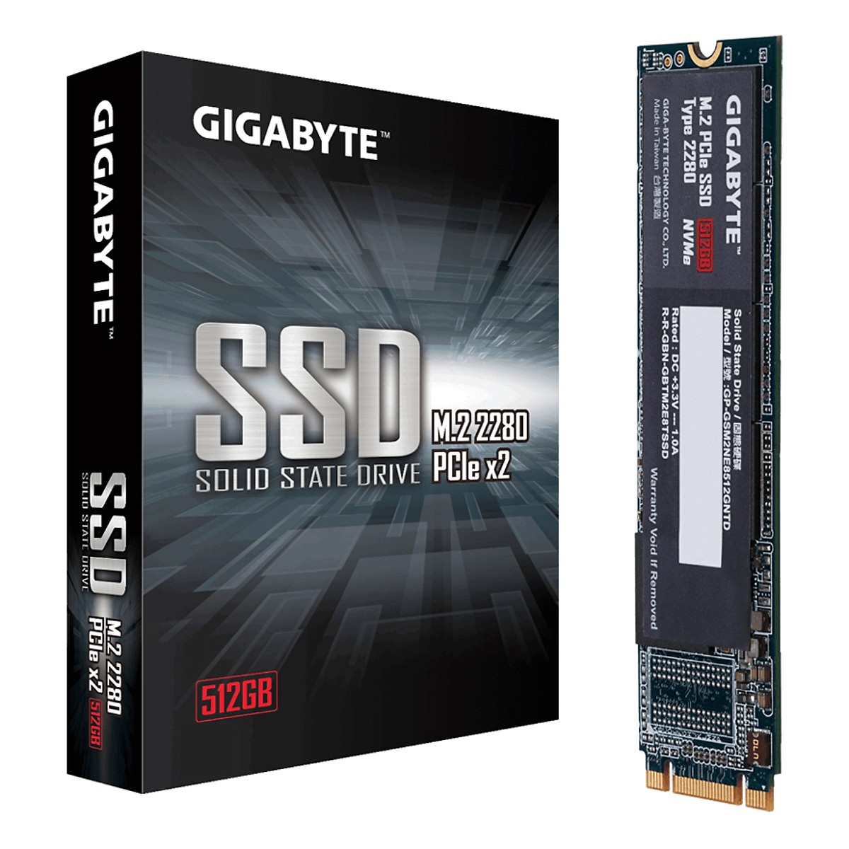 Ổ Cứng SSD Gigabyte M.2 PCie x2 512GB Type 2280   - Hàng Chính Hãng