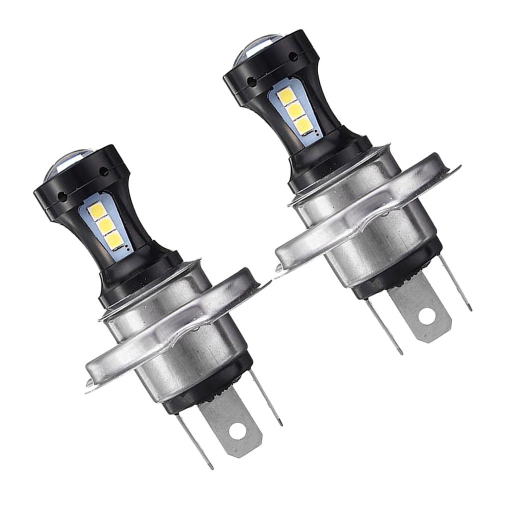2X H4 18SMD LED Fog Driving Light Bulbs Daytime Running White 6000K 12V DC Aluminum Housing