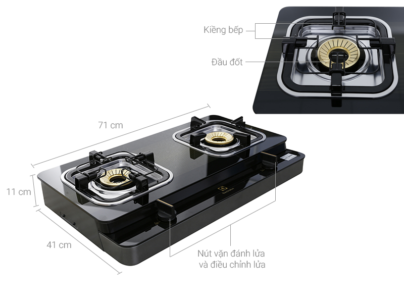 Sen chia lửa bếp gas đa năng, suwr dụng cho bếp gas Electrolux 726,727GKR