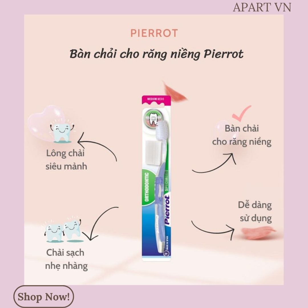 Bàn chải kẽ răng dành cho răng niềng Pierrot Tây Ban Nha