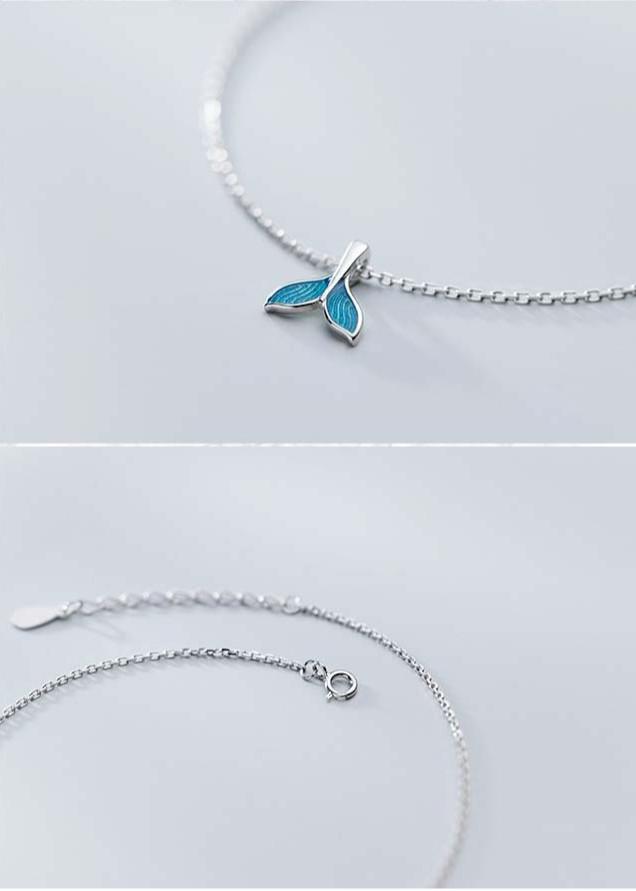 Lắc Chân Bạc Nữ cao cấp nhánh lá xanh dễ thương LCBN192 + Tặng hộp đựng lắc + Tặng khăn lau bạc