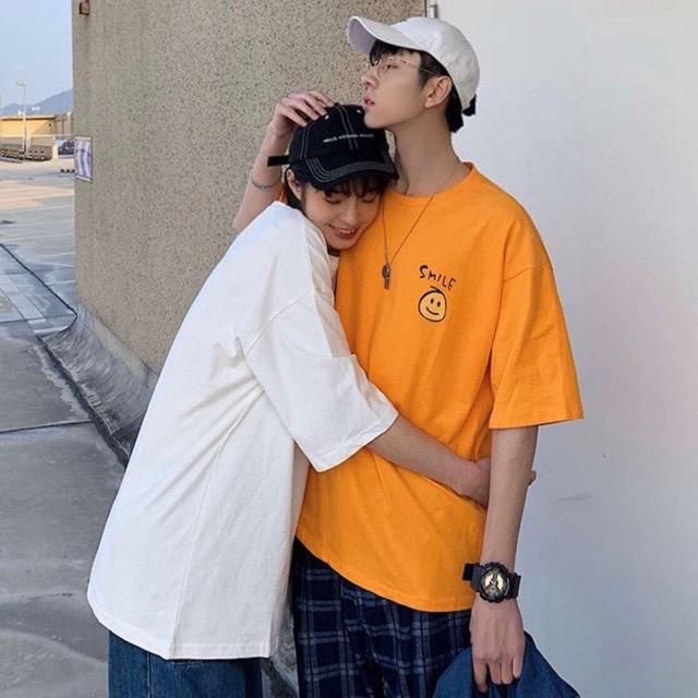 Áo thun tay lỡ form rộng unisex Be Yourself - MẶT CƯỜI SMILE