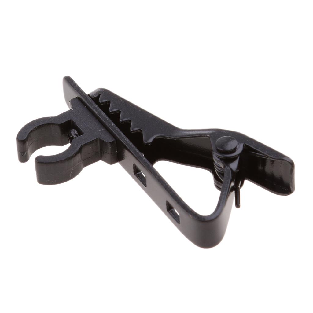 20xPortable Micr -type Lapel Tie Lavalier Mic Metal Clip Rack 8mm+10mm