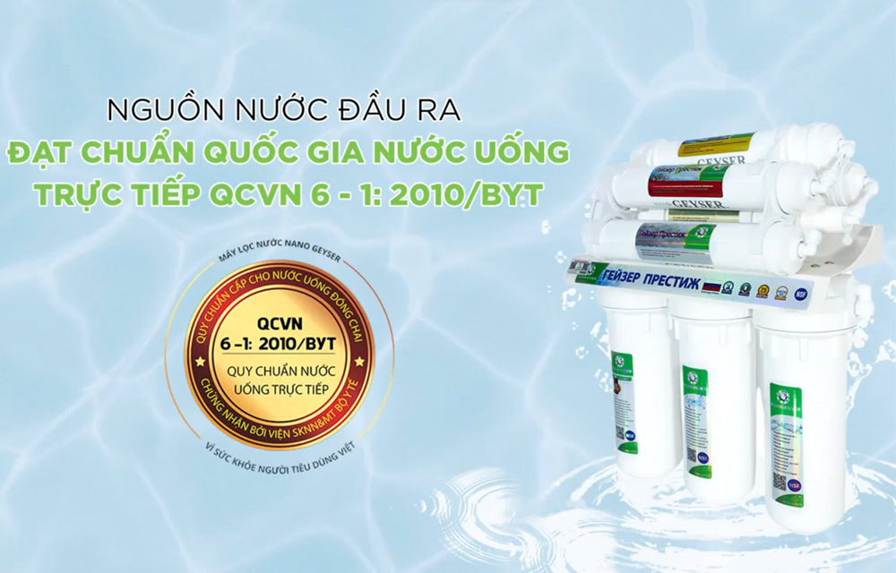 Máy lọc nước Nano Geyser ECO 8 không dùng điện - Hàng Chính Hãng 