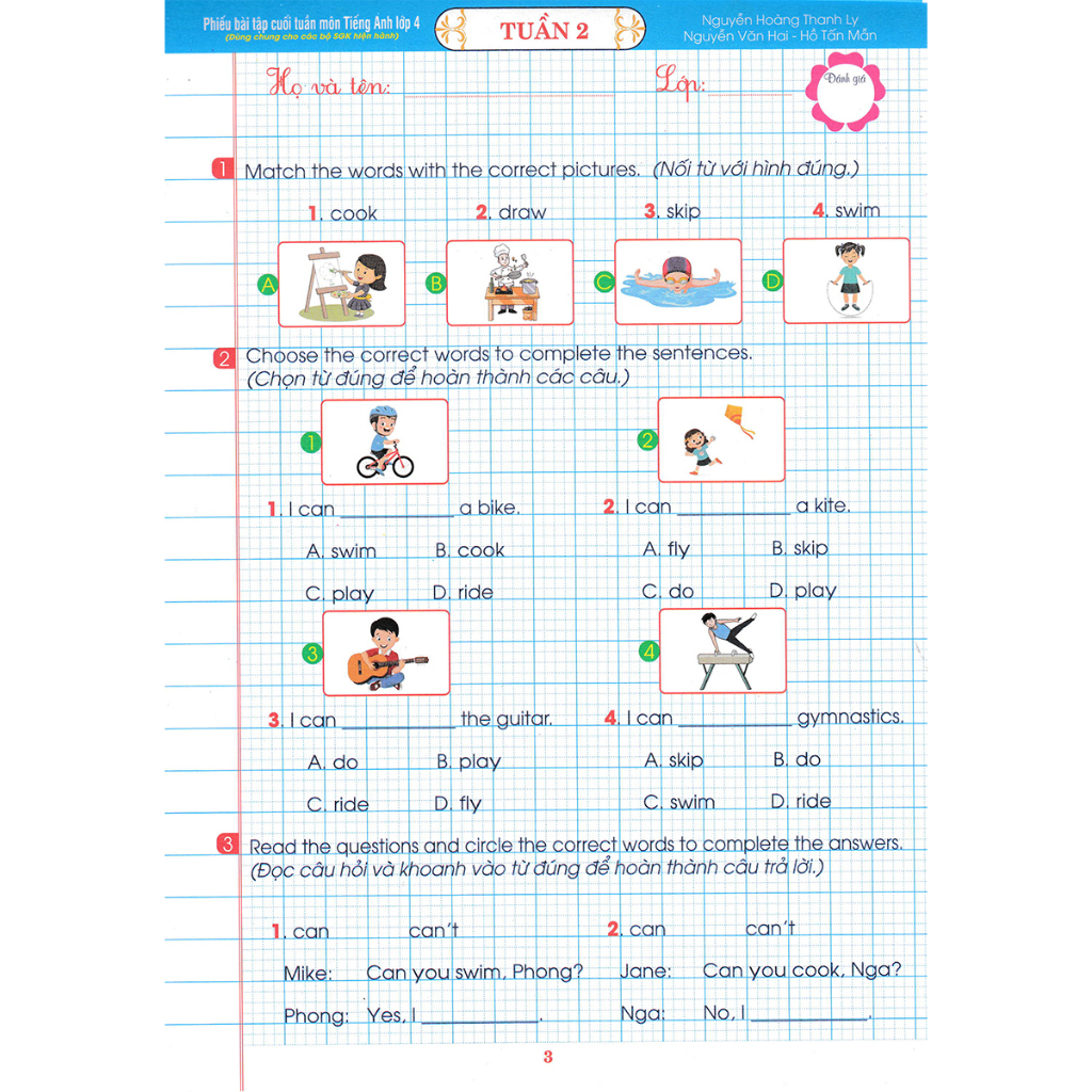 Sách - phiếu bài tập cuối tuần môn tiếng anh lớp 4