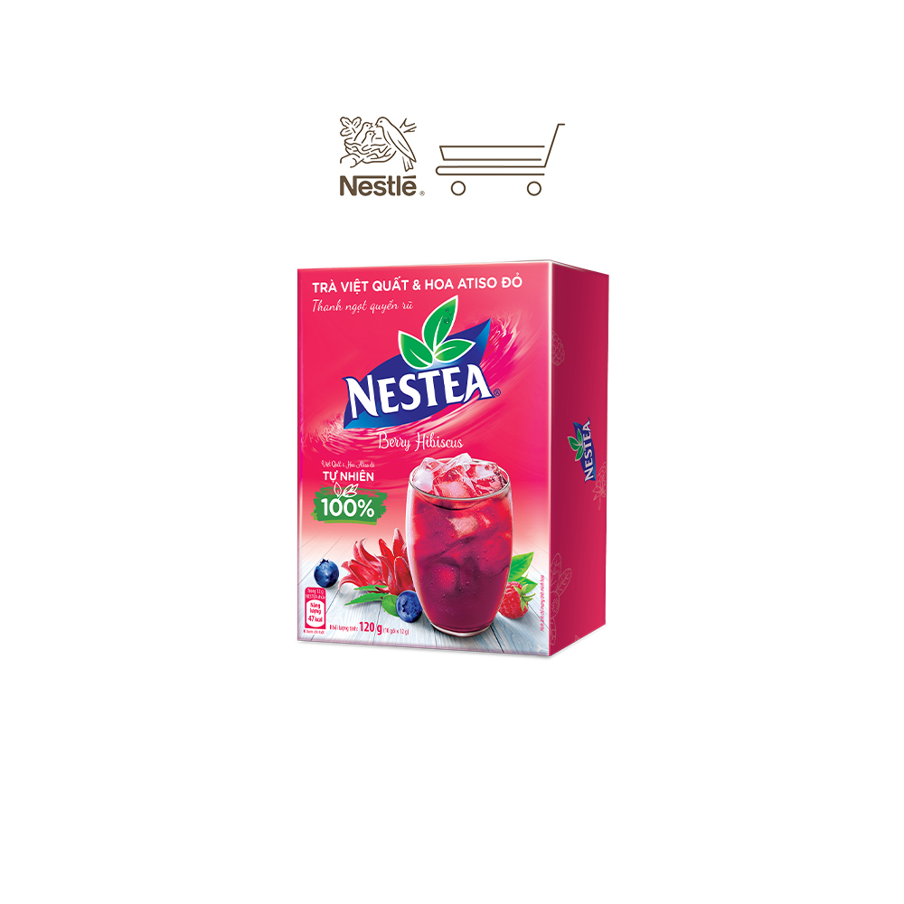 Combo 3 Hộp Trà Việt Quất và Hoa Atiso Đỏ NESTEA 10 gói x 12 g