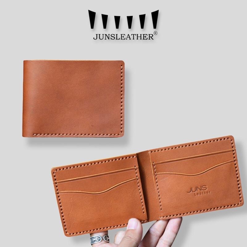 Ví ngang nam da bò ví da thuộc thảo mộc may thủ công của Junsleather