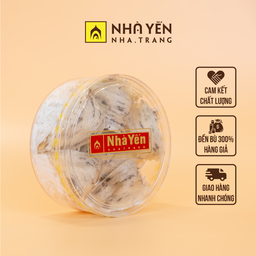 Tổ Yến Trắng Thô - Hộp 100 Gram - Loại Chất Lượng 59 - Tổ Yến Thô - Tổ Yến Nguyên Chất - Nhà Yến Nha Trang - Đặc Sản Nha Trang - Yến Sào Chất Lượng