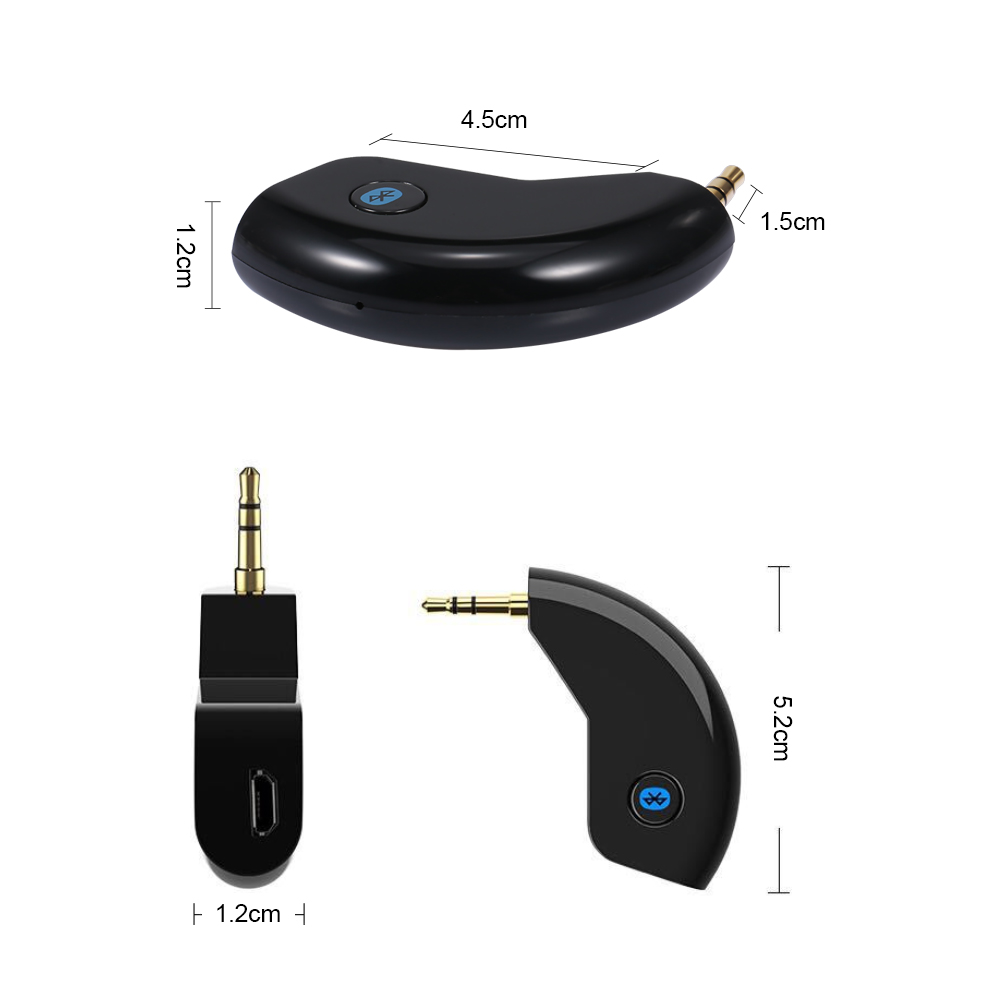 Bộ thu âm thanh không dây AUX 3.5mm BT chuyển đổi âm thanh nổi cho ô tô / nhà / loa