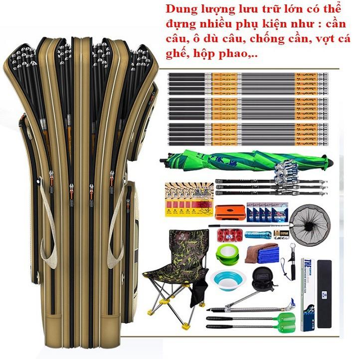 Túi Đựng Cần Câu Cá Siêu Bền 3-4 Ngăn Tiện Dụng Túi Đựng Cần Đài TDC10