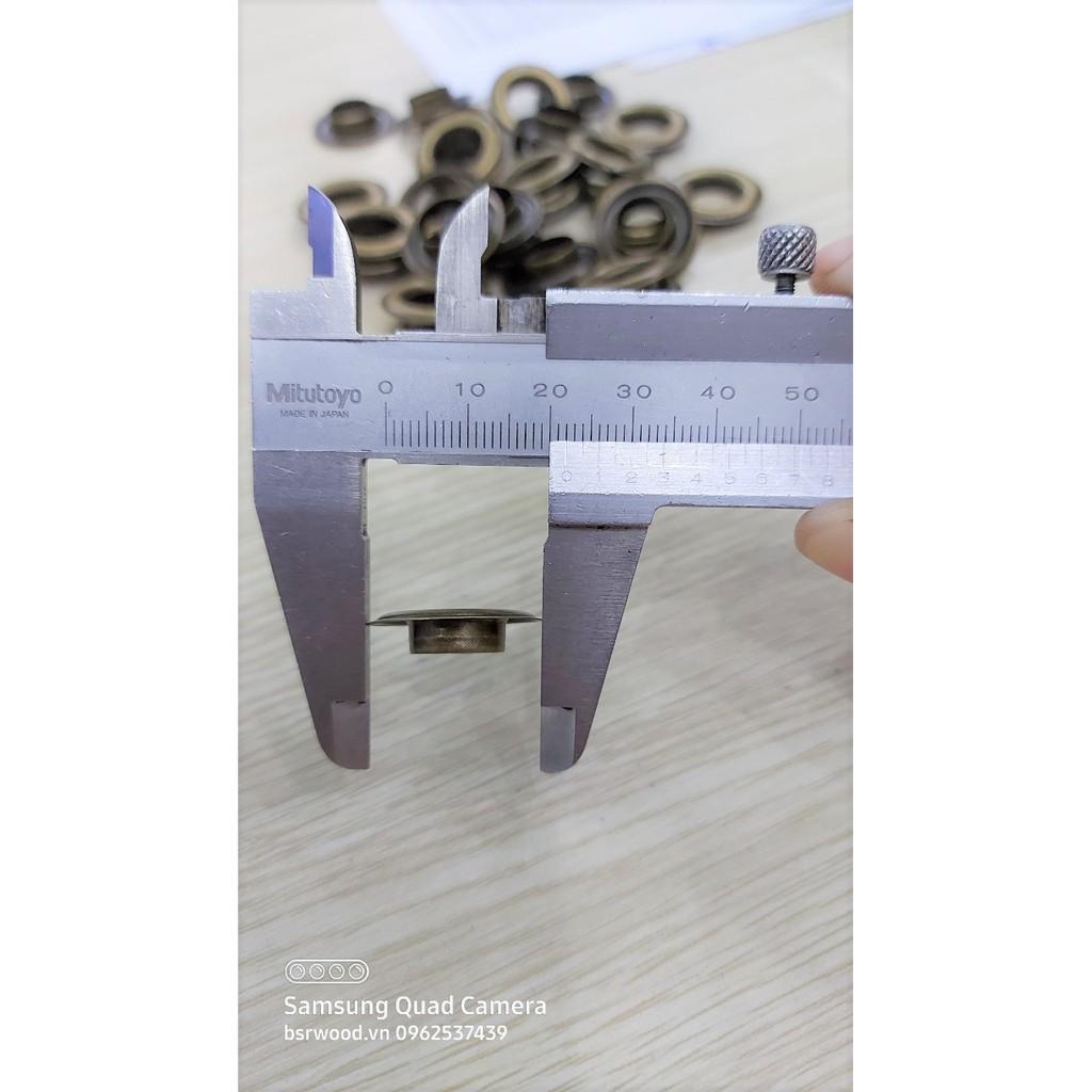 Khoen ore 12mm Khoen mắt cáo 12ly Thau không gỉ Khuy mắt cáo bấm vải Túi 100 cái Màu đồng / Màu đen