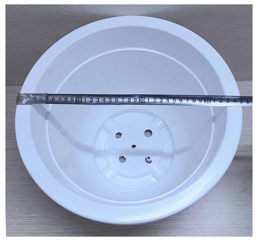 5 Chậu Nhựa BỐN MÙA A410 Hình Tròn Màu Trắng Trồng Hoa, Cây Cảnh Kích Thước: 35x24,5 Cm