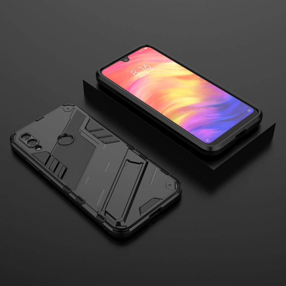 Ốp lưng cho Xiaomi Redmi Note 7 Pro, Ốp chống sốc Iron Man PUNK cao cấp kèm giá đỡ cho Xiaomi Redmi Note 7