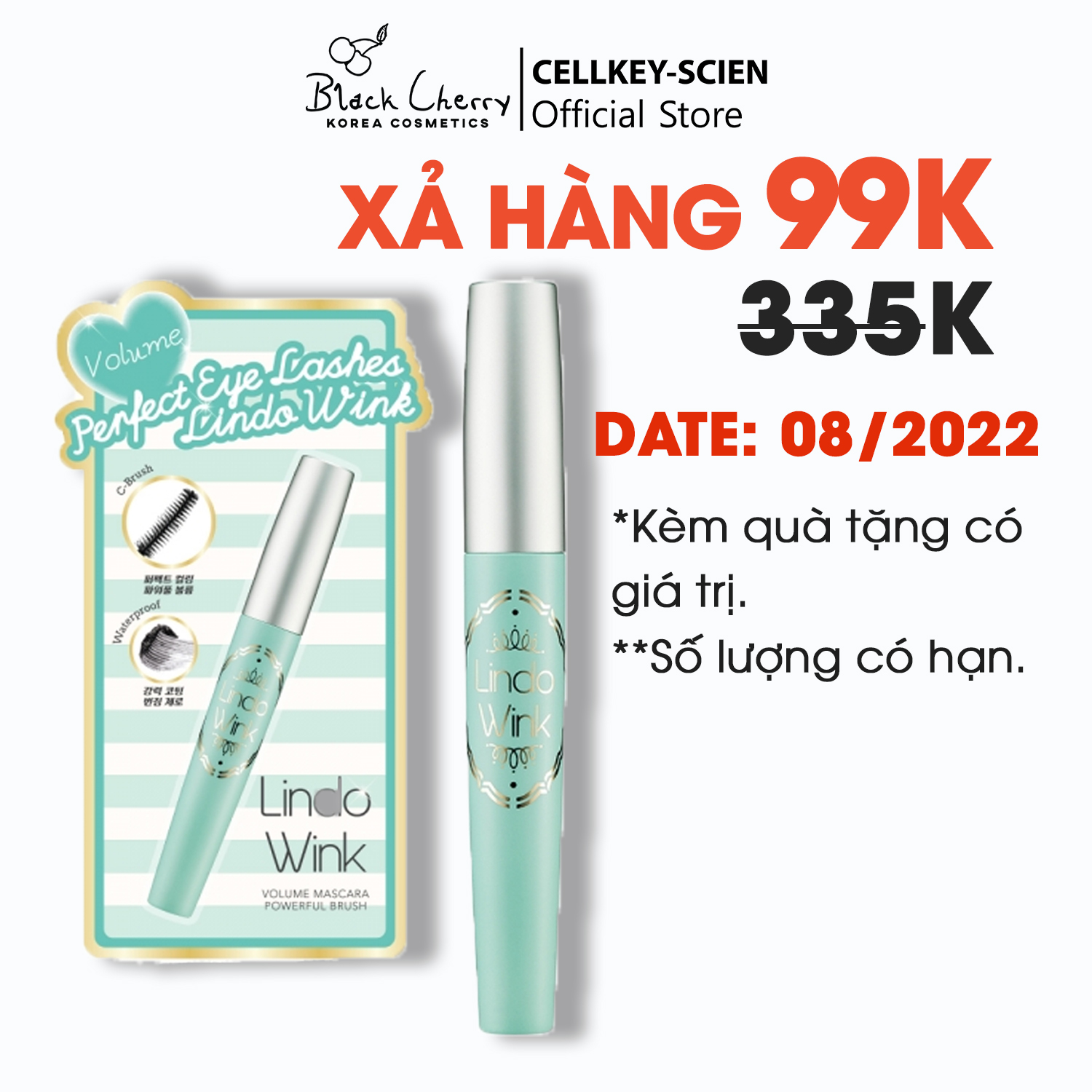 Mascara Tạo Độ Dày Dewytree Lindo Wink Volum Mascara (6gr)