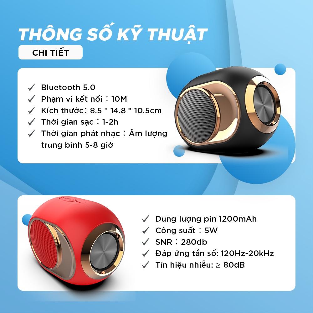 Loa bluetooth mini không dây X6 NUTEK, nhỏ gọn, thời trang âm bass tốt