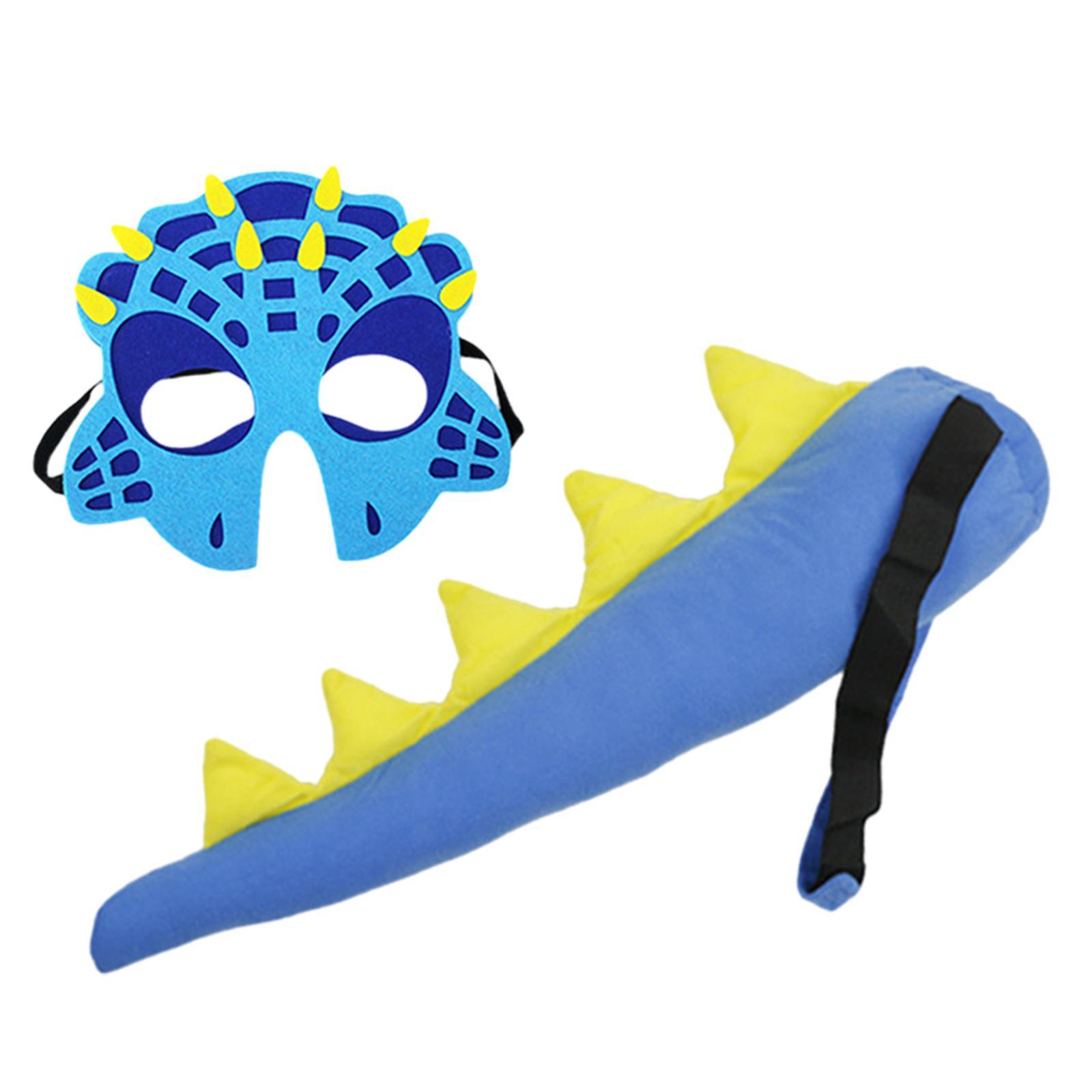 Dragon Costume for Kids Dinosaur Tail Sets Role Play Cosplay Imaginative Play Dinosaur for Carnival, Nightclub, Children